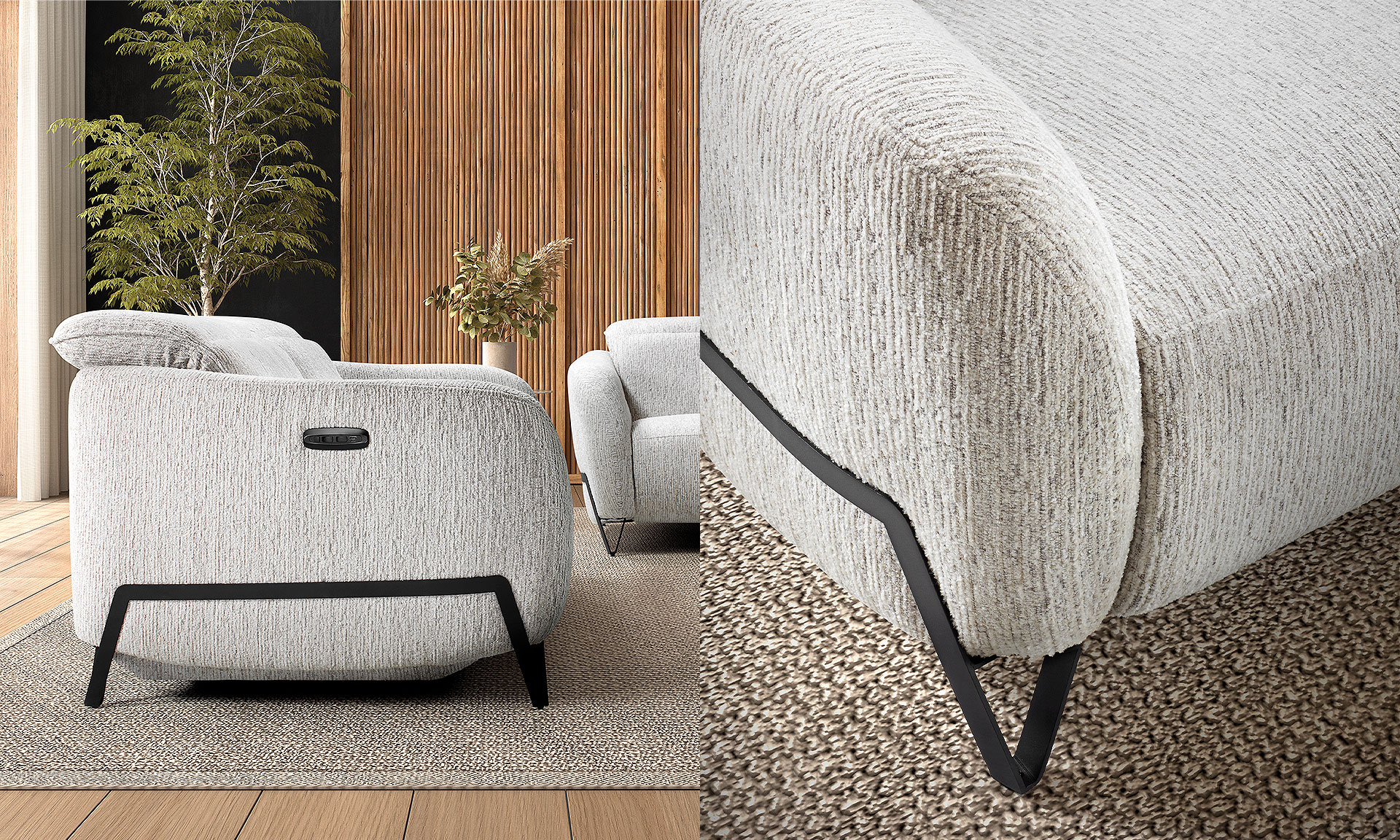 Canapé 2 places 2 relax électriques – Image 4